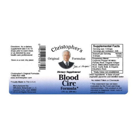Dr. Christophers Formulas, Original Formulas Blood Circulation Formula, 2 Oz Dr. Christophers Formulas