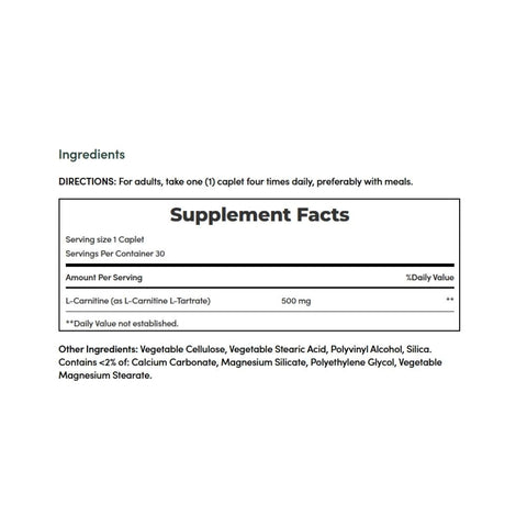 Nature's Bounty, L-Carnitine, 500 Mg, 30 Caps Nature's Bounty