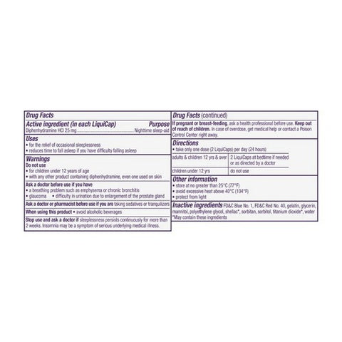 Zzzquil, Vicks Zzzquil Diphenhydramine Hcl Nighttime Sleep Aid Liquicaps, 12 Count