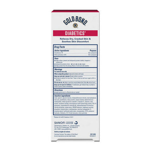 Gold Bond, Medicated Diabetics' Dry Skin Relief Foot Cream, Fragrance Free 3.4 oz Gold Bond