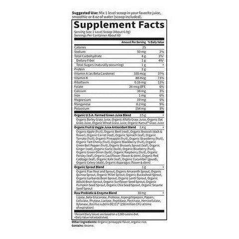 Garden of Life, Perfect Food Raw Organic Powder, 14.60 Oz Garden of Life