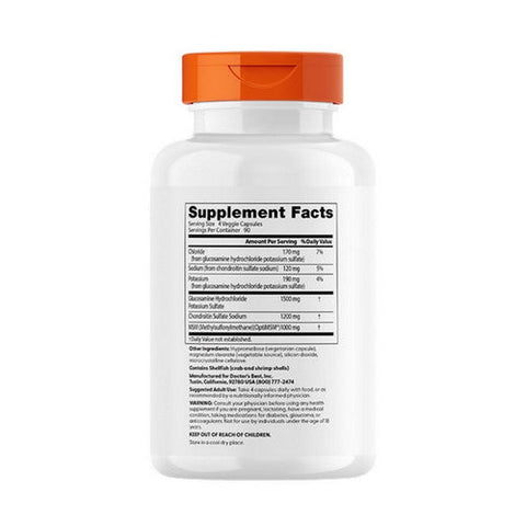 Doctors Best, Glucosamine Chondroitin MSM With OptiMSM, 360 Veggie Capsules Doctors Best