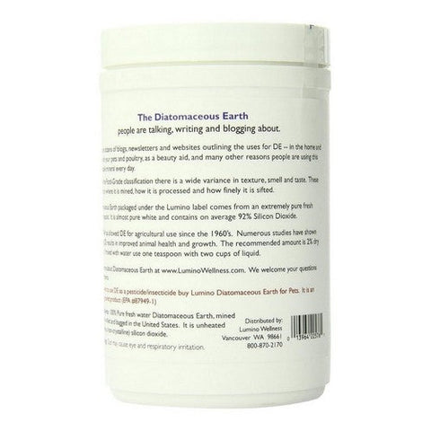 Lumino, Diatomaceous Earth Fresh Water Food Grade Pure, 9 Oz Lumino
