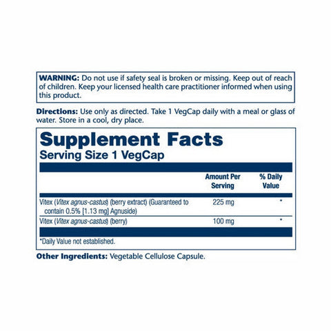 Solaray, Vitex Berry Extract, 225 mg, 60 Caps Solaray