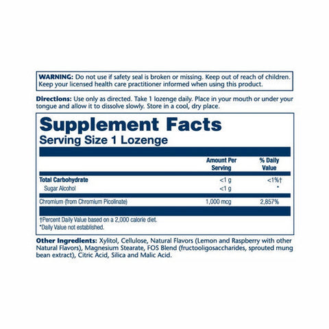 Solaray, Chromium Picolinate Natural Lemon-Raspberry, 1000 Mg, 100 Count Solaray