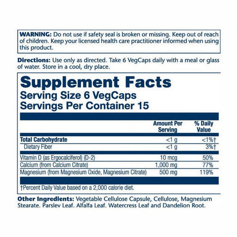Solaray, Cal-Mag Citrate With Vitamin D-2 2:1 Ratio, 400 IU, 90 Veg Caps Solaray