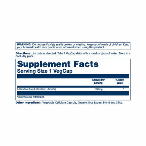 Solaray, L-Carnitine, 500 mg, 60 Caps Solaray