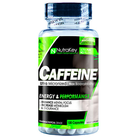 Nutrakey, CAFFEINE 200 mg, 100 caps Nutrakey
