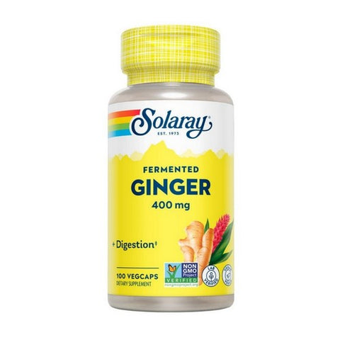Solaray, Fermented Ginger, 400 Mg, 100 Veg Caps Solaray