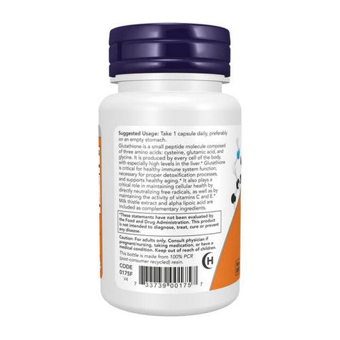 Now Foods, Glutathione, 500 mg, 30 Veg Caps Now Foods