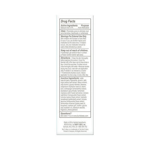 Burts Bees, Acne Solutions Maximum Strength Spot Treatment Cream, 0.5 Oz Burts Bees