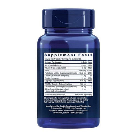 Life Extension, Hair Skin And Nails Collagen Plus Formula, 120 Tabs Life Extension