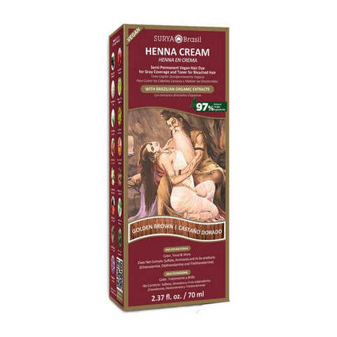Surya Henna, Henna Cream Golden Brown, 2.37 Oz Surya Henna