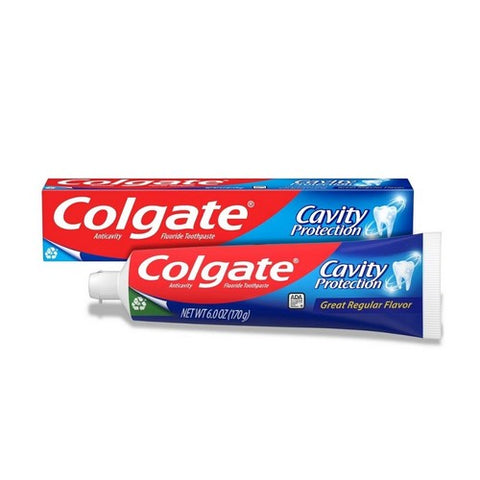 Colgate, Cavity Protection Toothpaste With Fluoride Minty Great Regular Flavor, 6 Oz Colgate