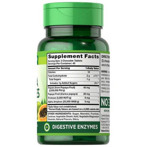Nature's Truth, Papaya Enzyme Chewable Tablets Natural Tropical, 120 Tabs Nature's Truth