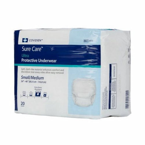 Unisex Adult Absorbent Underwear Case of 80 by Cardinal