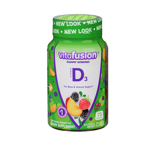 Vitamin D3 Gummy Natural Peach And Berry 75 Count by Vitafusion