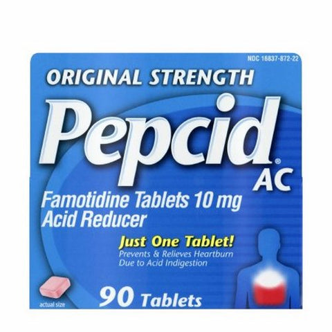 Pepcid, Antacid Pepcid  AC 10 mg Strength Tablet 90 per Bottle, Count of 1 Pepcid