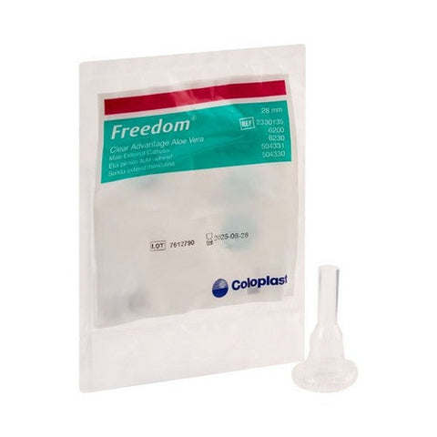 Coloplast, Male External Catheter Freedom Clear Advantage Self Adhesive Strip Silicone Medium, 1 Each Coloplast