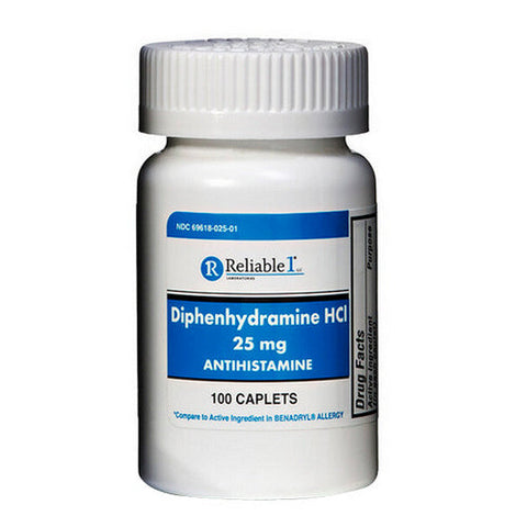Reliable1, Diphenhydramine Hci, 25 Mg, 100 Caplets Reliable1