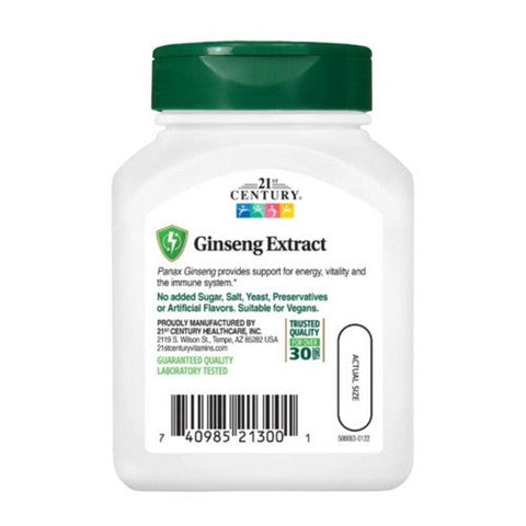 21st Century, Ginseng Extract, 60 Veg Caps 21st Century