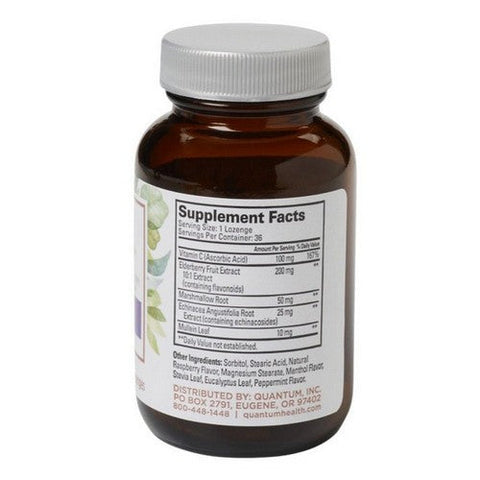 Quantum Health, Elderberry Plus Immune Support Raspberry, 36 Lozenges Quantum Health