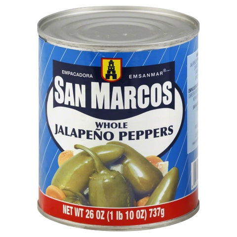 Pepper Jalpno Whl Case of 12 X 26 Oz by San Marcos
