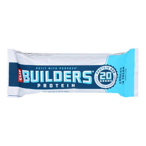 Clif Bar, Builders Protein Bar Cookies And Cream, 2.4 Oz(Case Of 12) Clif Bar