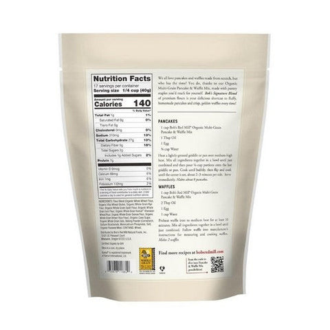 Bobs Red Mill, Organic Multi-Grain Pancake And Waffle Mix, 24 Oz(Case Of 4) Bobs Red Mill