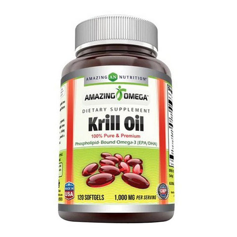 Amazing Omega Krill Oil 120 Softgels by Amazing Nutrition