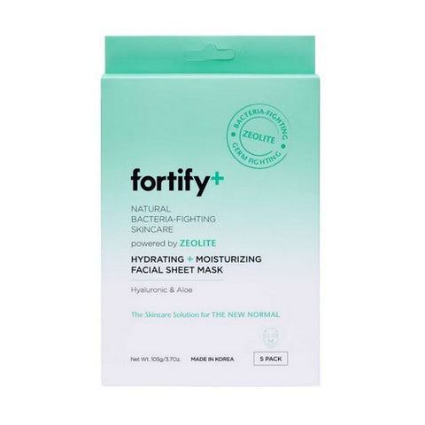 Fortify, Natural Germ Fighting Skincare Hydrating And Protecting Facial Sheet Mask, 5 Packets Fortify