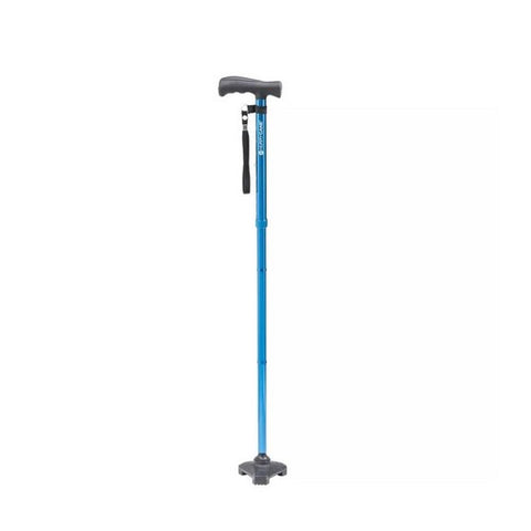 Drive Medical, HurryCane Freedom Folding Cane with T Handle Blue, 1 Count Drive Medical