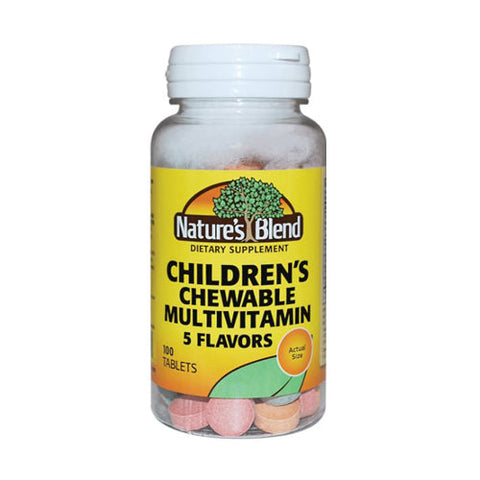 Nature's Blend, Children's Chewable Multivitamin, 100 Tabs Nature's Blend