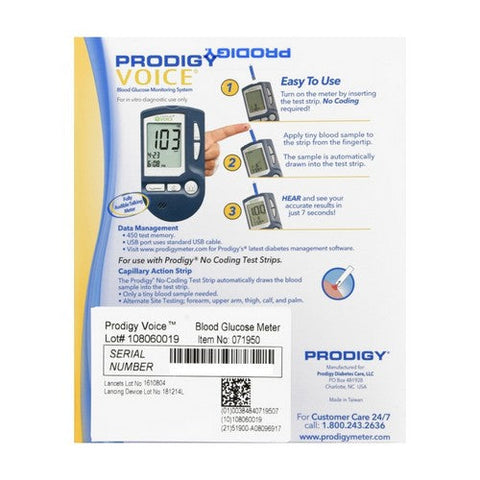 Prodigy, Voice Blood Glucose Monitoring System, 1 Count Prodigy