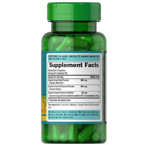 Puritan's Pride, Turmeric & Ginger, 120 Capsules Puritan's Pride