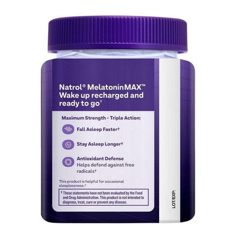 Natrol, MelatoninMax Sleep Blueberry, 10 Mg, 50 Gummies Natrol
