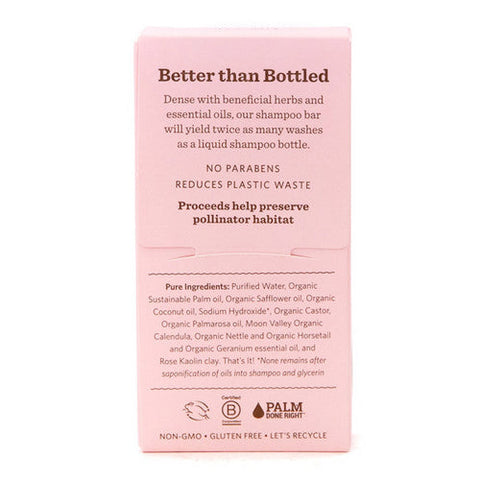 Moon Valley Organics, Herbal Shampoo Bar Pink Geranium, 3.5 Oz Moon Valley Organics