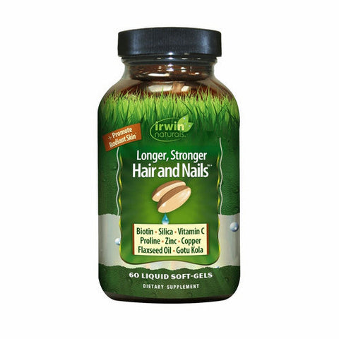 Longer Stronger Hair And Nails 60 Softgels by Irwin Naturals