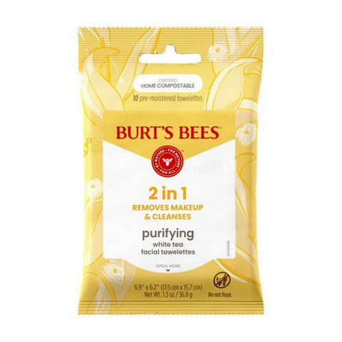 Burts Bees, Facial Cleansing Towelettes with White Tea Extract, 10 Count