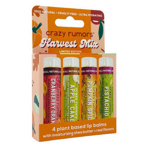 Crazy Rumors, Harvest Mix Lip Balms, 4 Count Crazy Rumors
