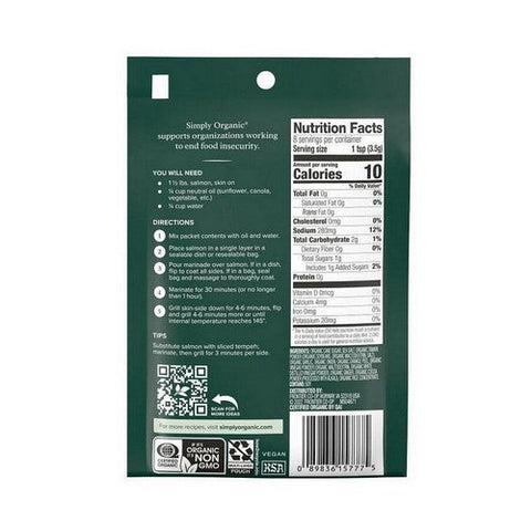Simply Organic, Organic Teriyaki Marinade Mix, 0.99 Oz Simply Organic