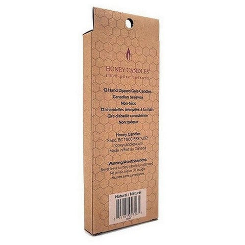 Honey Candle Co., Gala Beeswax Candles Natural, 12 Count Honey Candle Co.