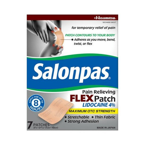 Lidocaine 4% Pain Relieving Flex Patches 7 Each by Salonpas