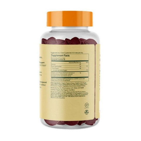 Om Mushrooms, Lion'S Mane Mushroom Gummies Strawberry, 60 Gummies Om Mushrooms