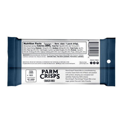 Parm Crisps, Original Snack Mix, 1.5 Oz (Case Of 12) Parm Crisps