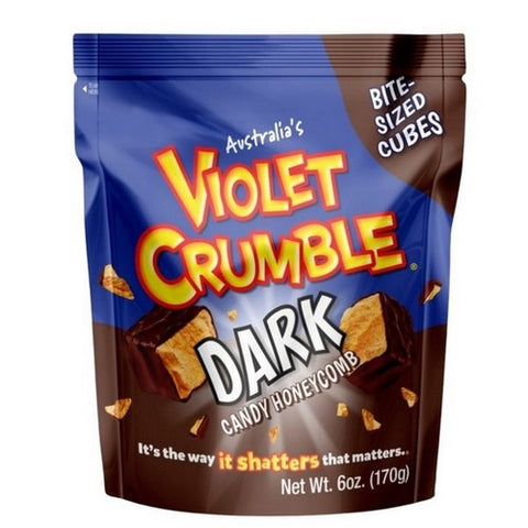 Violet Crumble, Dark Chocolate Honeycomb Crumble Cubes, 6 Oz (Case Of 8) Violet Crumble