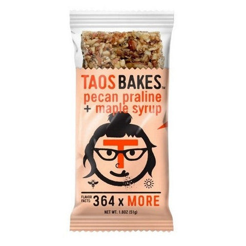 Taos Bakes, Pecan Praline And Maple Syrup Bar, 1.8 Oz X 12 Count (Case Of 12) Taos Bakes