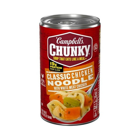 Chunky Classic Chicken Noodle Soup With White Meat Chicken 18.6 Oz (Case Of 12) by Campbell's