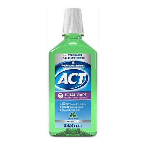 Total Care Anticavity Fluoride Mouthwash Fresh Mint 33.8 Oz (Case Of 3) by Act