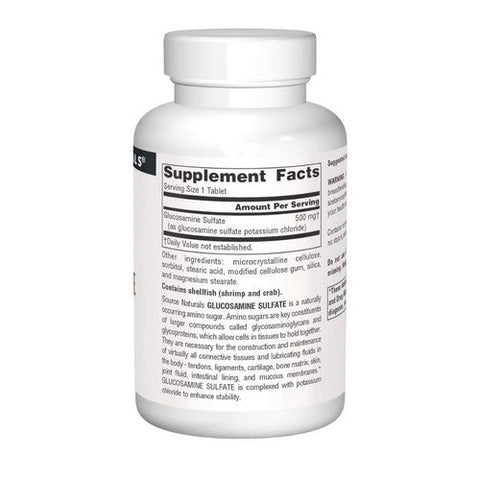 Source Naturals, Glucosamine Sulfate Sodium Free, 500 Mg, 120 Tabs Source Naturals